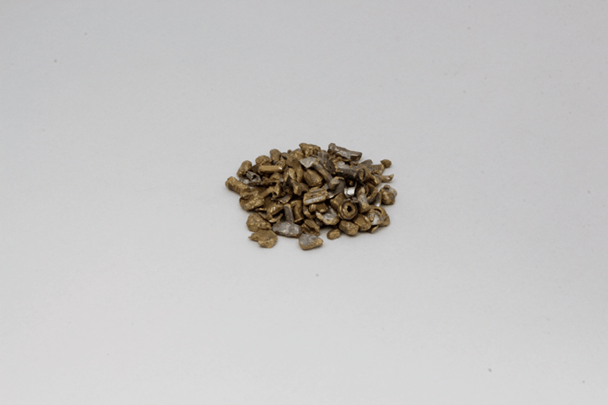 Probendarstellung: Metallkonzentrat 6-10 mm Messing (19.5 Ma.-%)