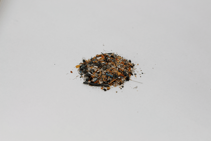 Probendarstellung: E-Schrottfraktion kleiner 2,5 mm