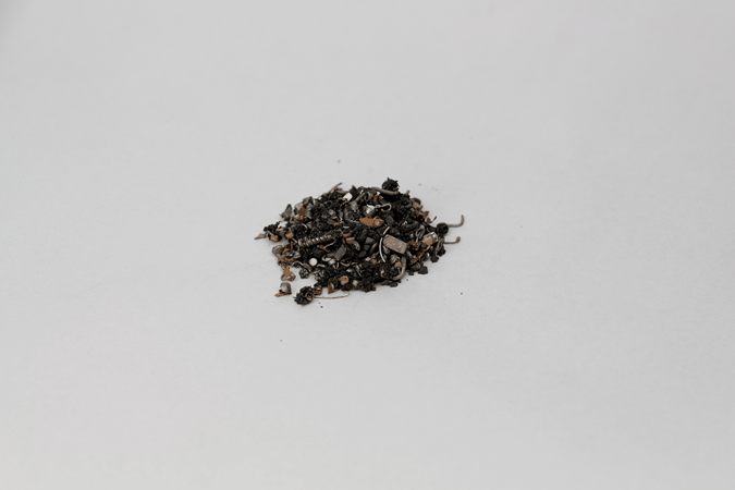 Probendarstellung: E-Schrottfraktion kleiner 4 mm, "Ferrous III"